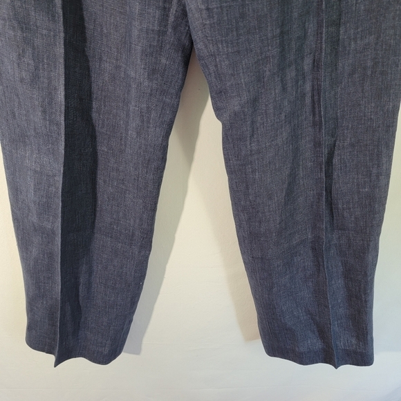 JONES NEW YORK Women Gray 100% Linen Straight Pants Sz 8 Business Casual USA - Picture 4 of 11
